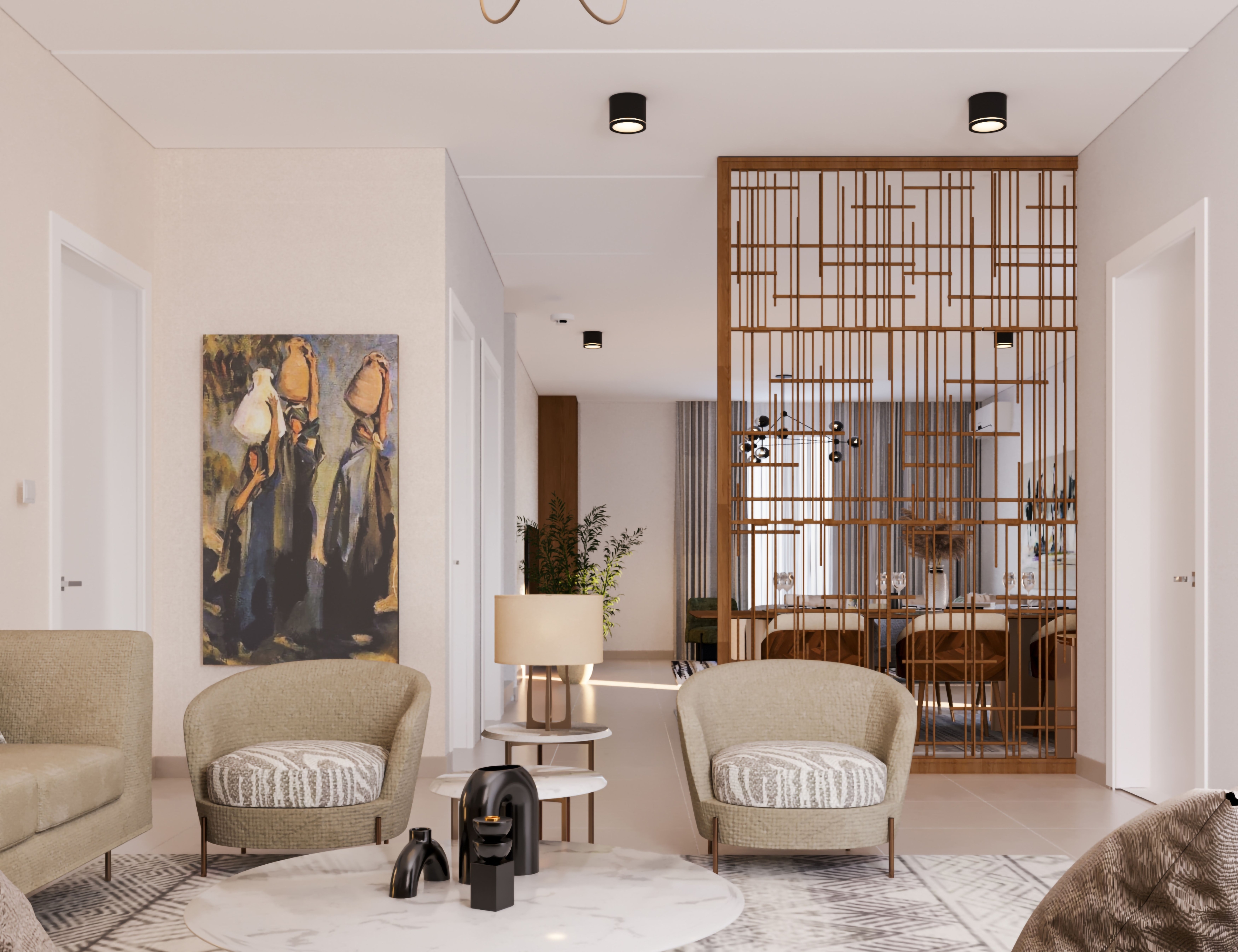 Central Region Villa Type 02 Living 3 غرفة معيشة