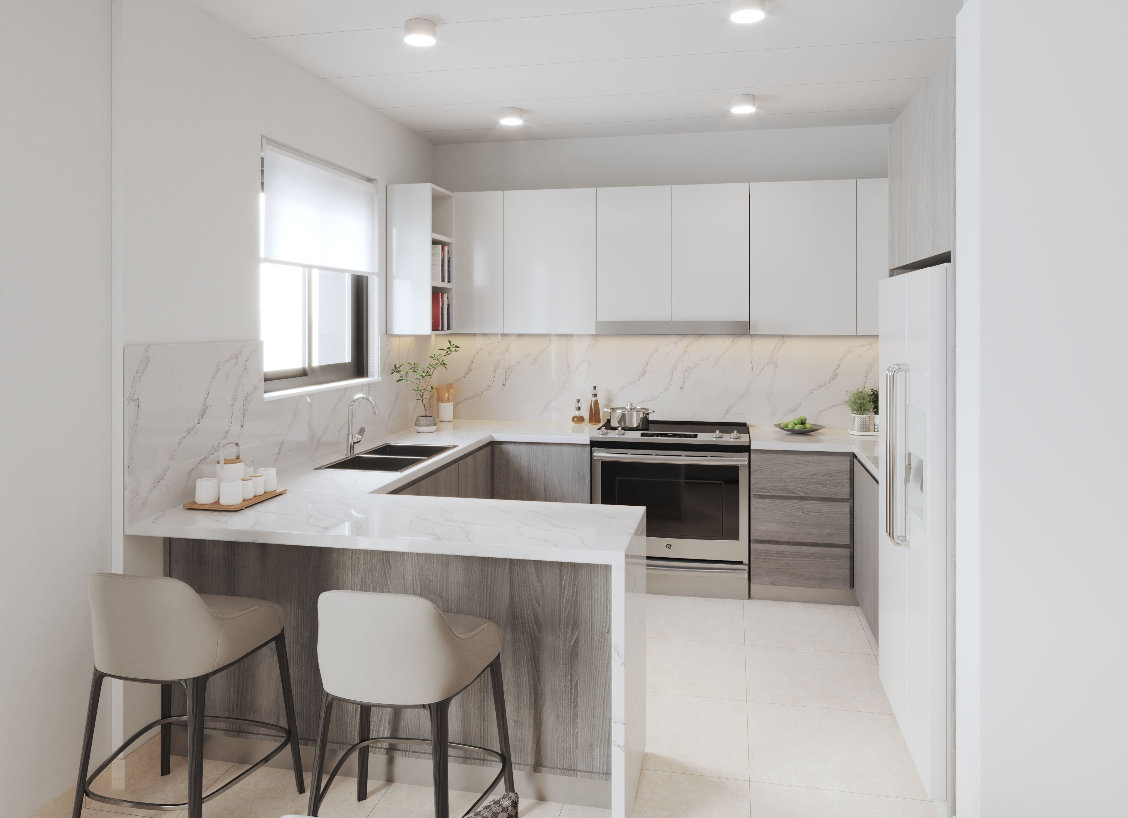 Central Region Duplex Type 04 Kitchen مطبخ