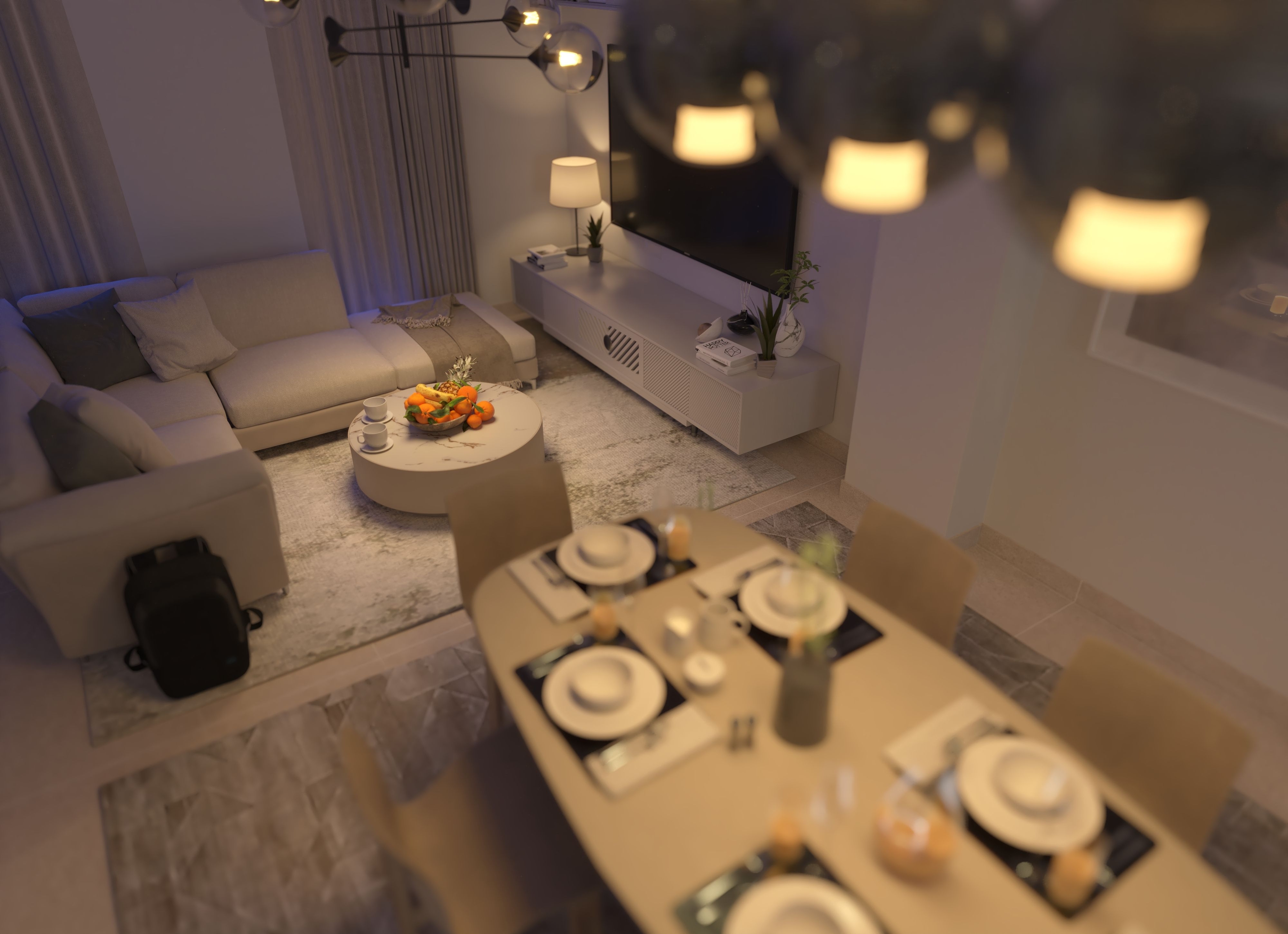 Central Region Townhouse Type-01 Dining and Majlis | غرفة طعام ومجلس