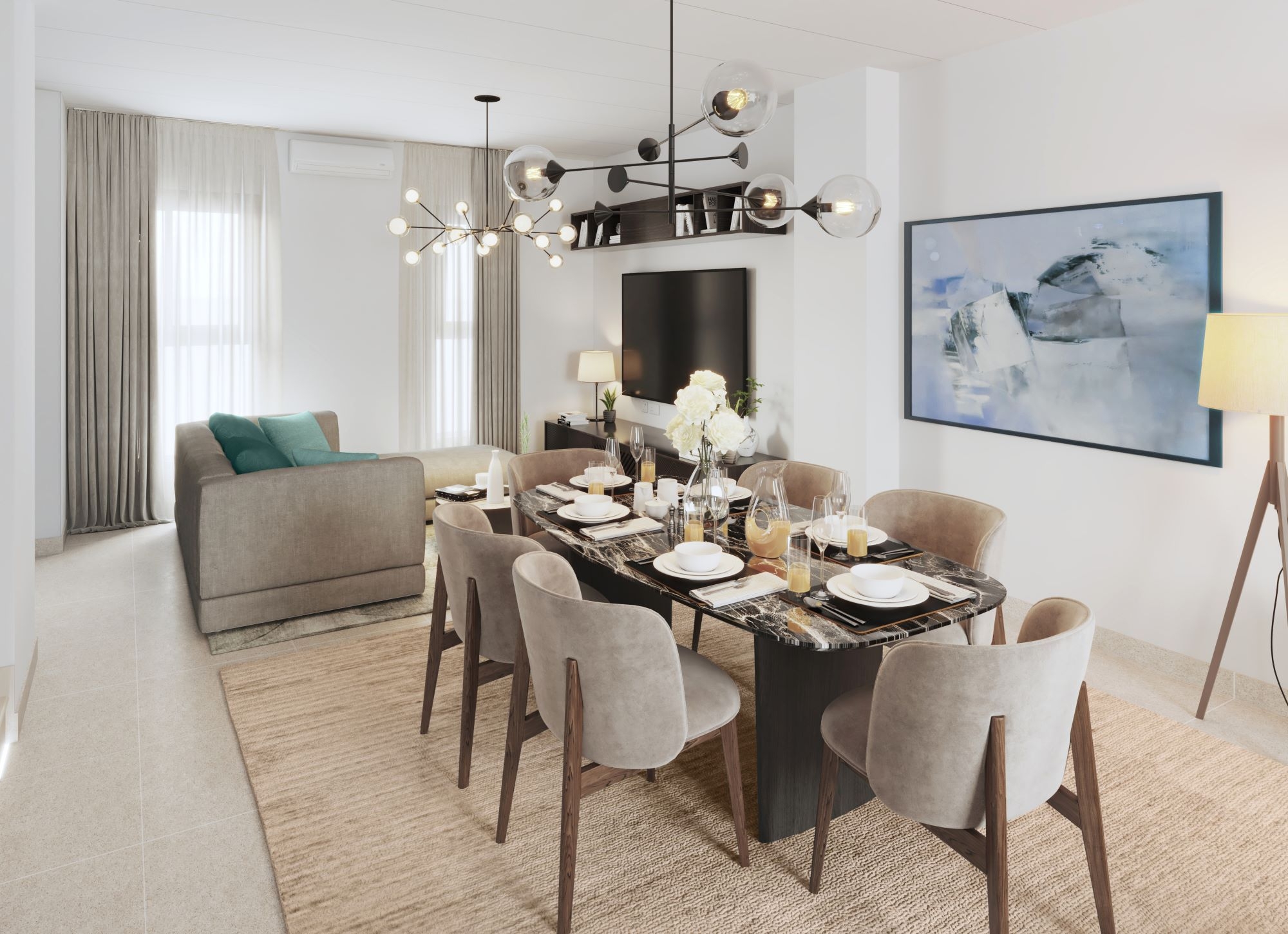 Western Region Townhouse Type1 Dining | غرفة الطعام