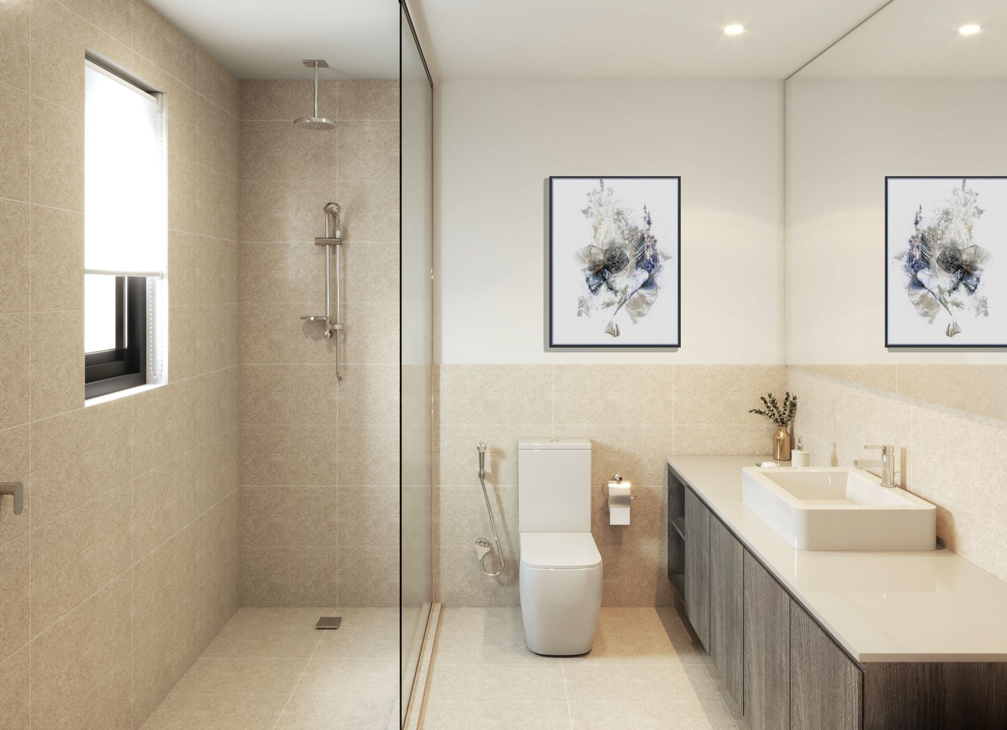 Western Region Townhouse Type1 Master Bathroom | المنطقة الغربية تاون هاوس 1 دورة المياه الرئيسية