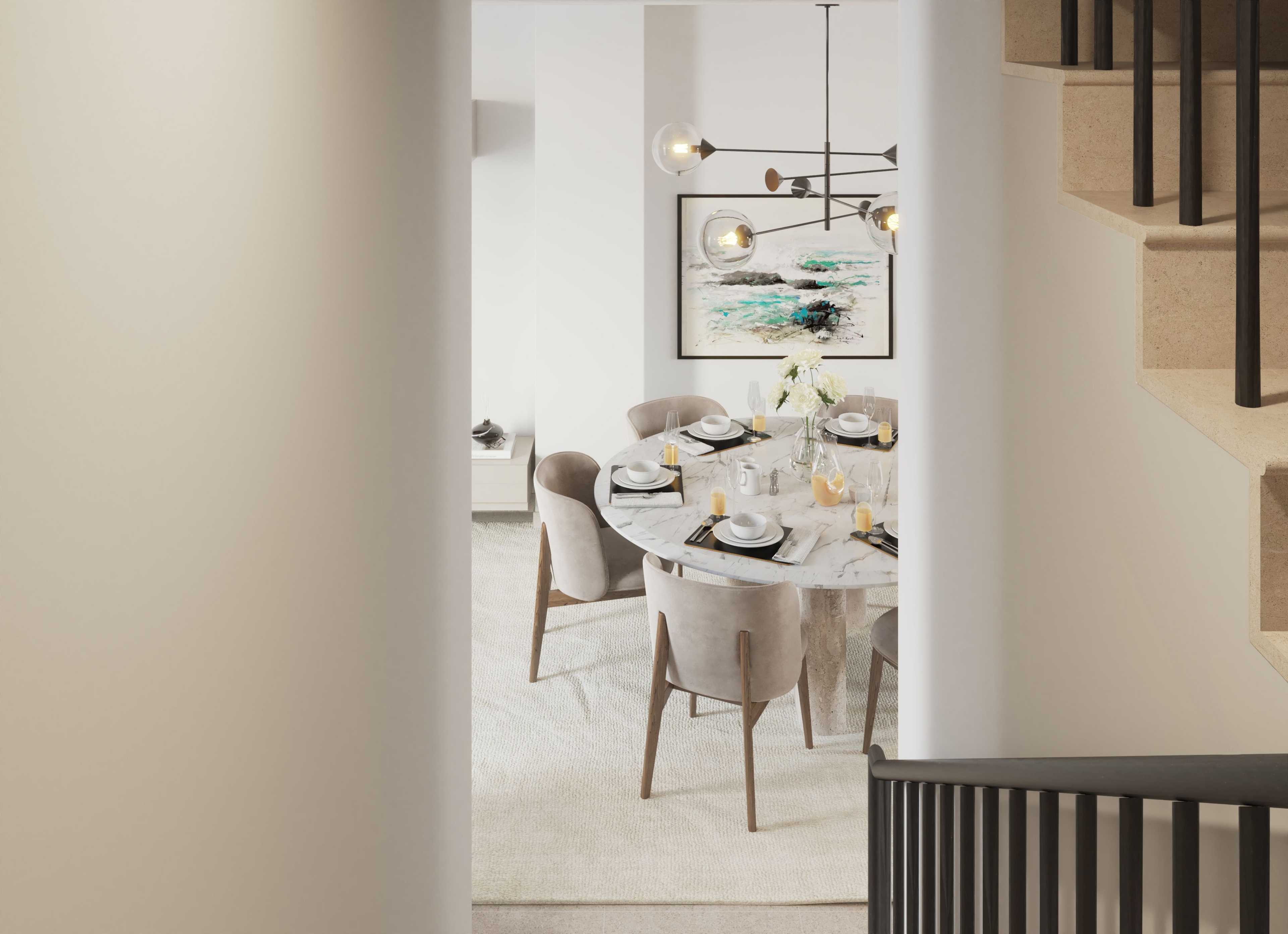 Central Region Townhouse Type-03 Stairs | الدرج