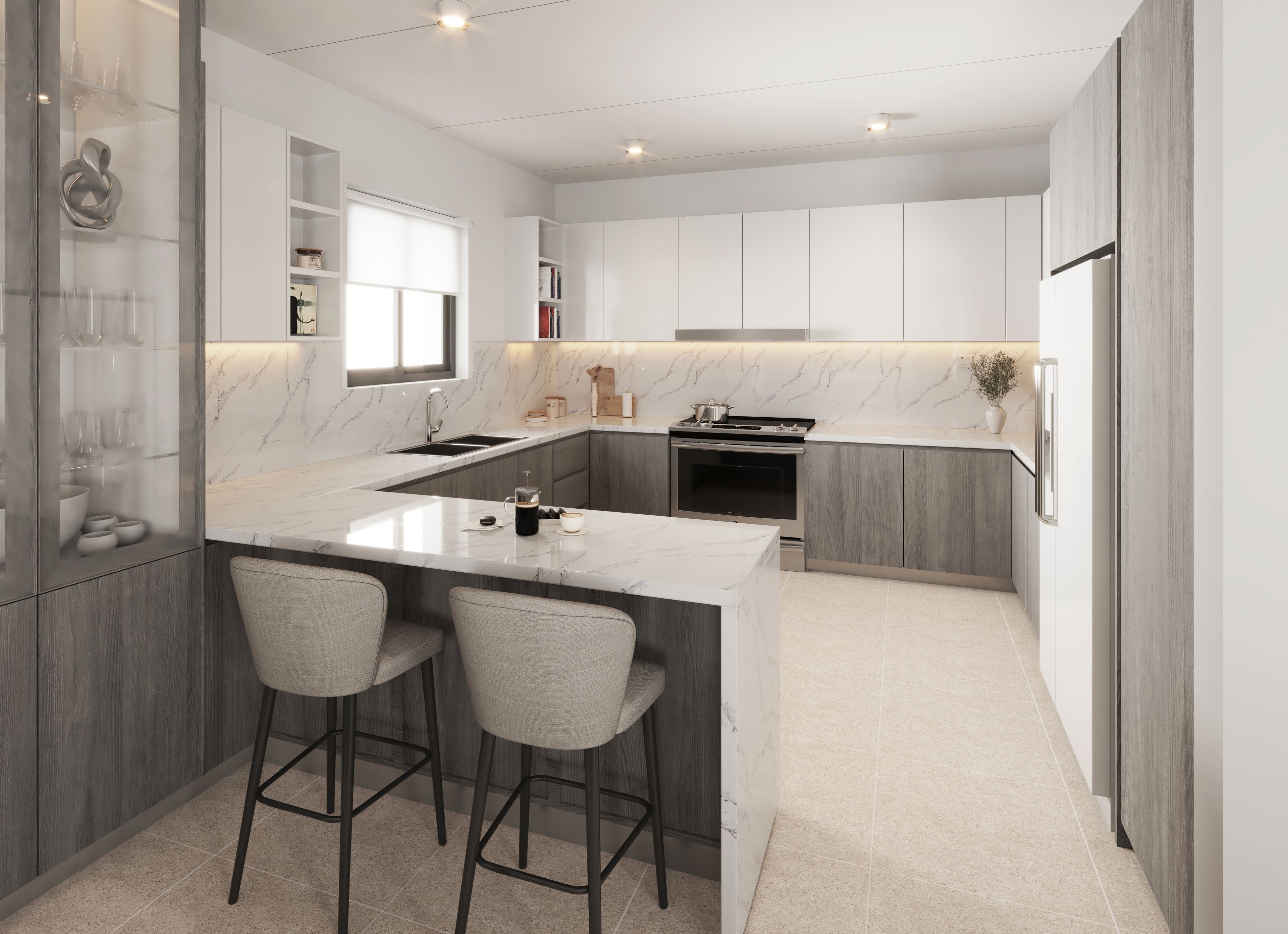 Central Region Villa Type C10 Kitchen Vetrina | مطبخ