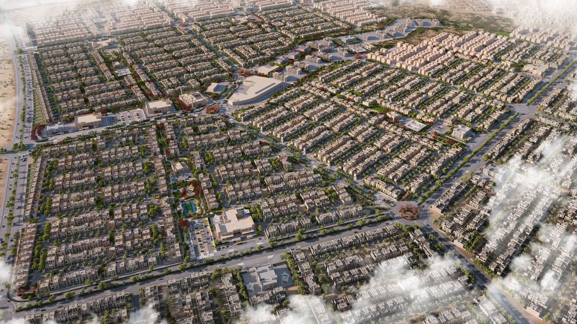 Aerial shot of ROSHN Group's asset